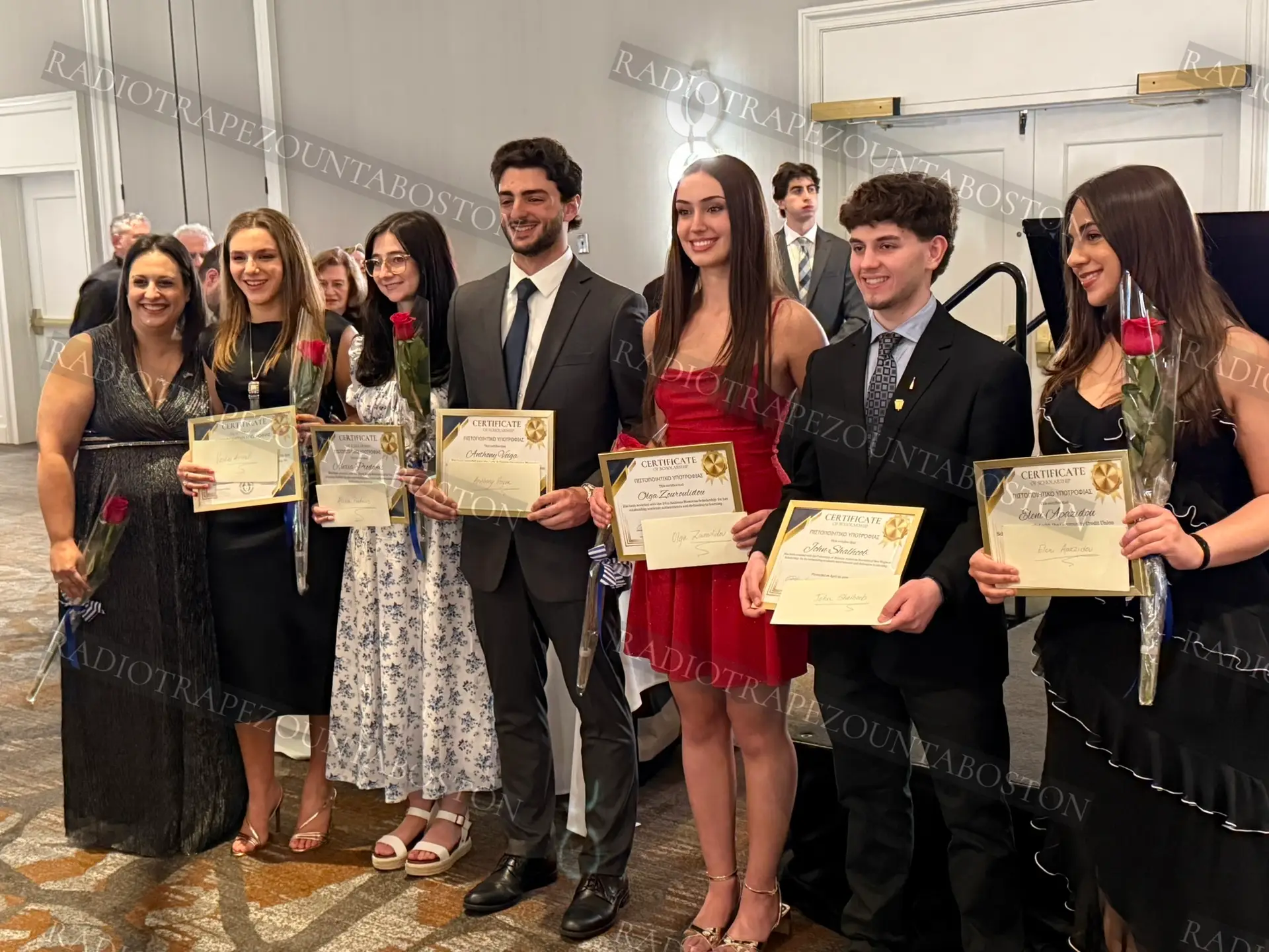 The Scholarship winners at the Federation Gala on Saturday night.